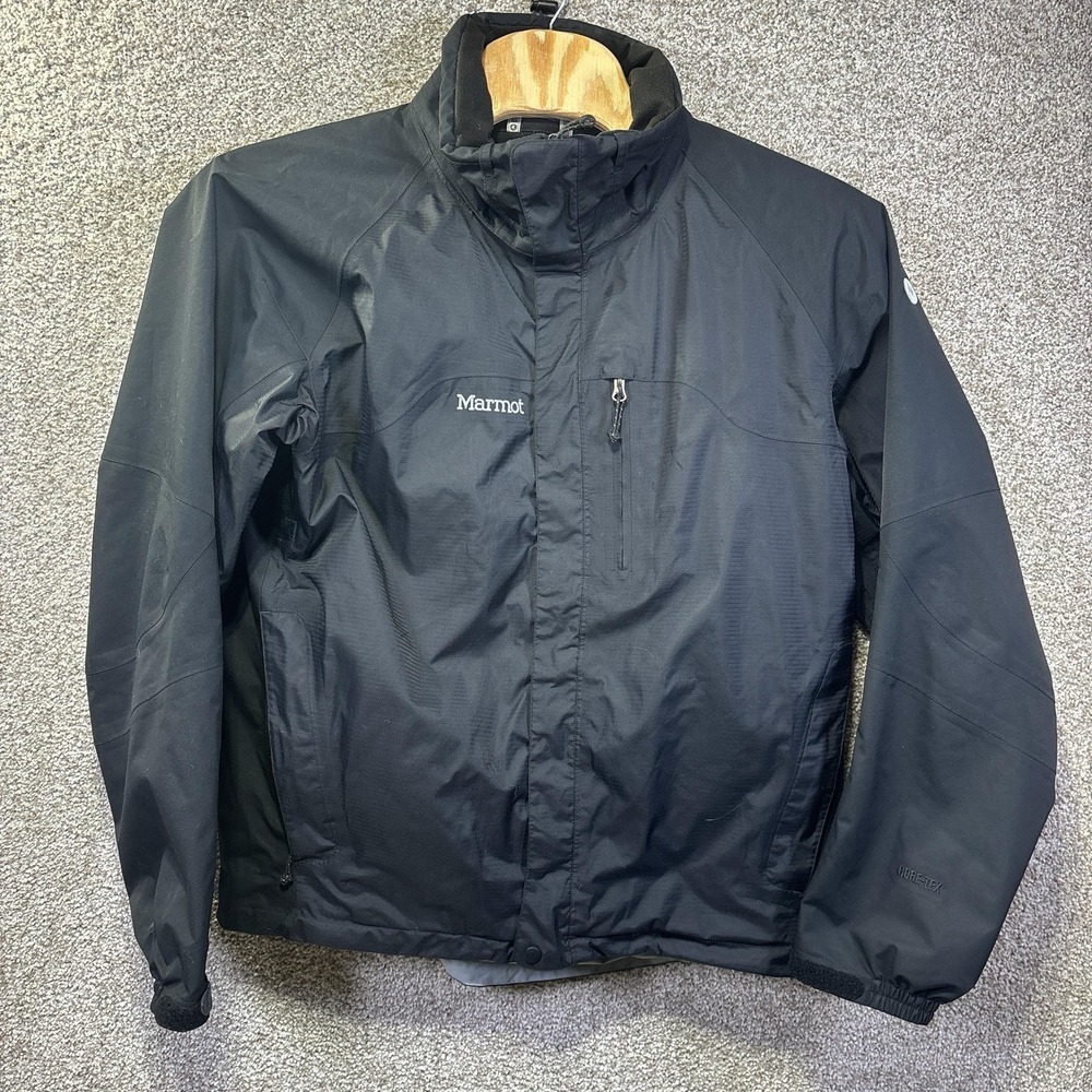 Marmot Jacket‎ Mens XL Black Gore-Tex Ski Shell Waterproof Snow Hiking Windproof
